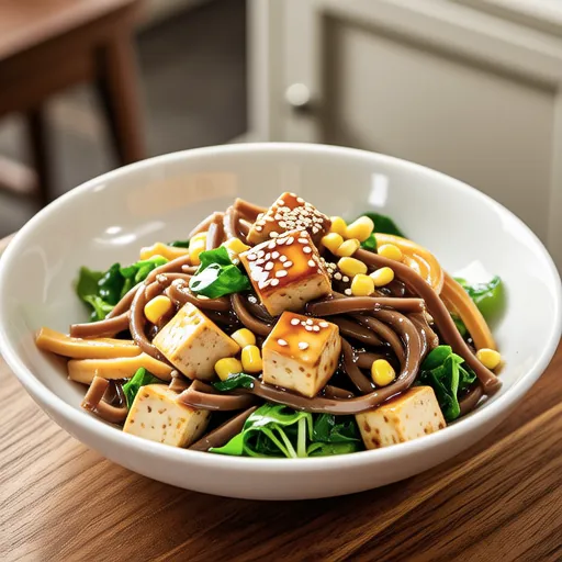 Tofu and Mizuna White Sesame Salad