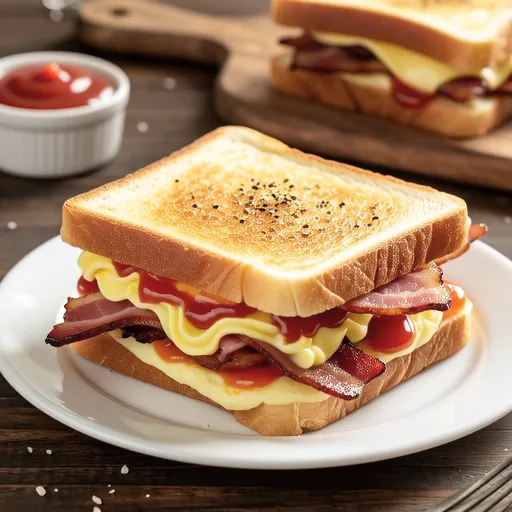 Bacon Potato Roll Toast