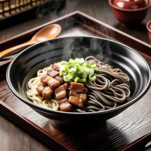 Wakame and Pork Dipping Soba