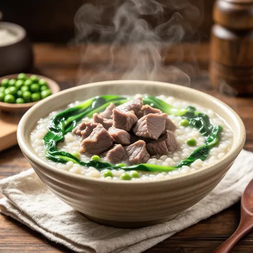Beef and Radish Greens Perilla Porridge