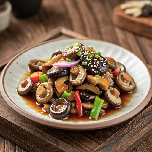 Stir-fried Shiitake Mushrooms with Oyster Sauce