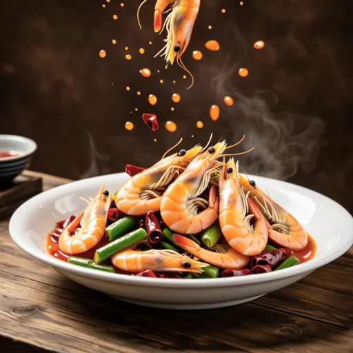 Sweet and Spicy Chili Stir-fried Shrimp with Bell Peppers