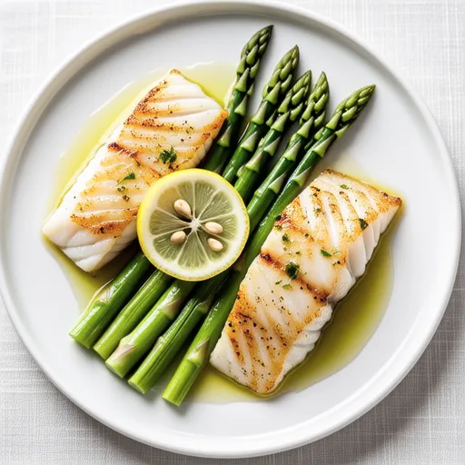 Swordfish and Asparagus Lemon Sauté