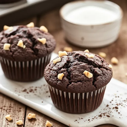 Glutinous Rice Brownie Muffins