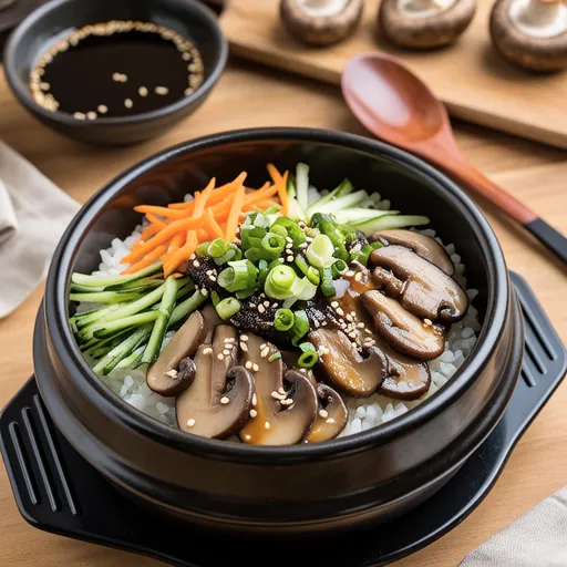 Spring Herb and Mushroom Rice Pot