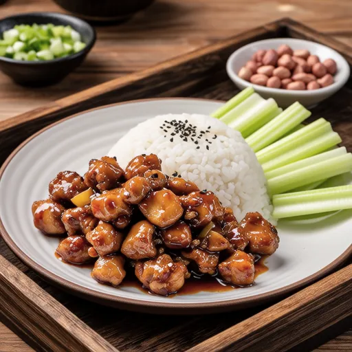 Stir-fried Chicken Mince with Celery and Nuts