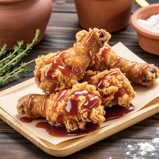 Chicken Sticks with BBQ Sauce