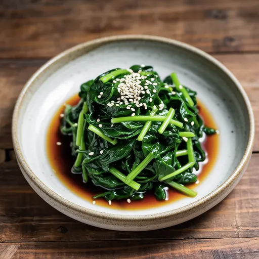Shirasu and Spinach Sesame Salad