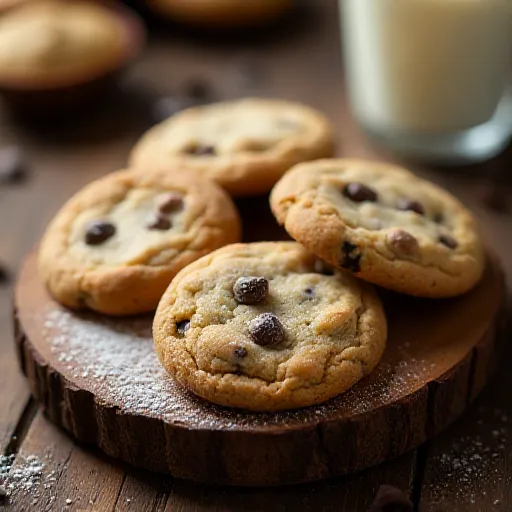 Postre de galletas con chispas de chocolate