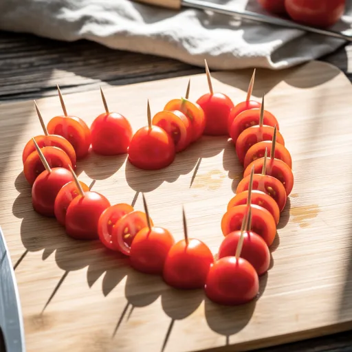 Cherry Tomato Heart Decoration