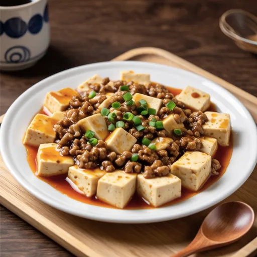 Simmered Tofu and Ground Pork with Ginger Sauce