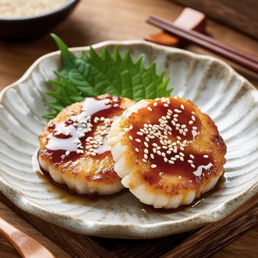Grilled Horse Mackerel Patties with Sweet Soy Sauce