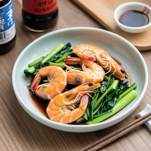 Stir-fried Dried Shrimp and Garlic Scapes with Oyster Sauce