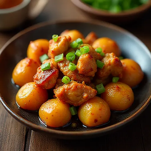 Sweet and Spicy Stir-fried Chicken and Potatoes
