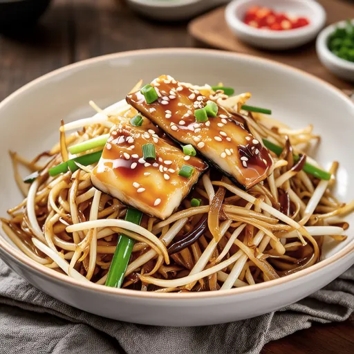 Stir-fried Bean Sprouts and Fish Cake