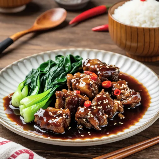 Stir-fried Pork Mince with Komatsuna and Gochujang