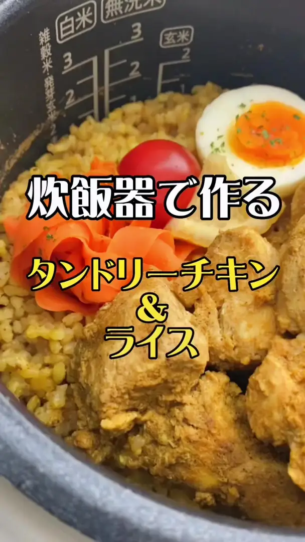 炊飯器で作るタンドリーチキンライス