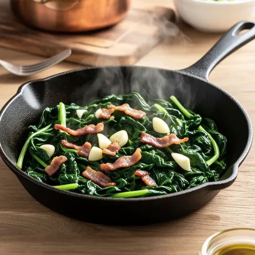 Spinach Oil Steamed
