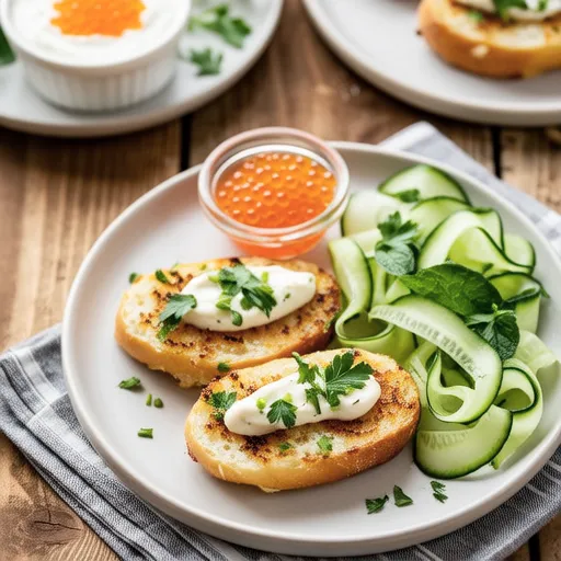 Tarako Salad with Lemon Baguette