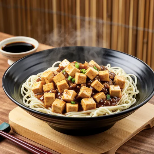 Thick Fried Tofu Mapo Sauce Somen