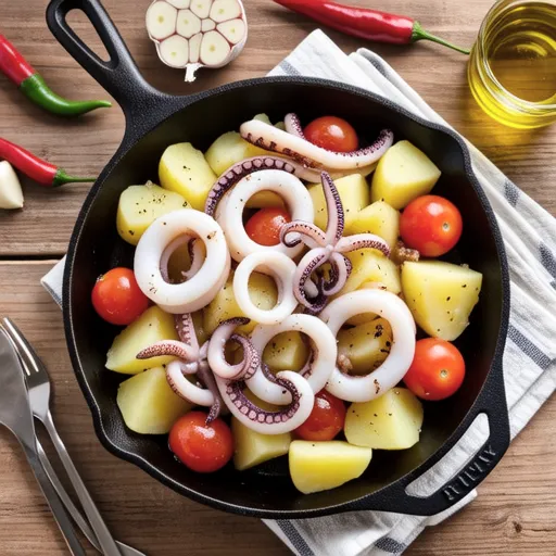 Squid and Potato Ajillo