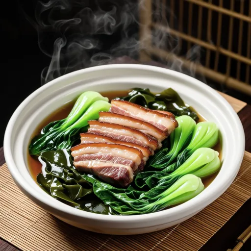 青梗菜と豚肉の煮物