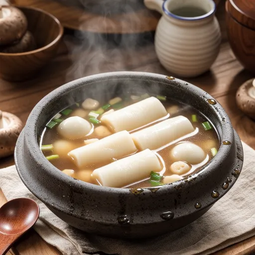 Tteok Mandu Guk (Rice Cake Dumpling Soup)