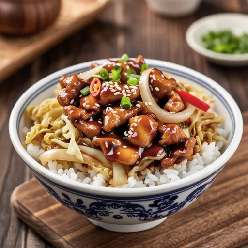 Chicken and Cabbage Stir-fry Rice Bowl