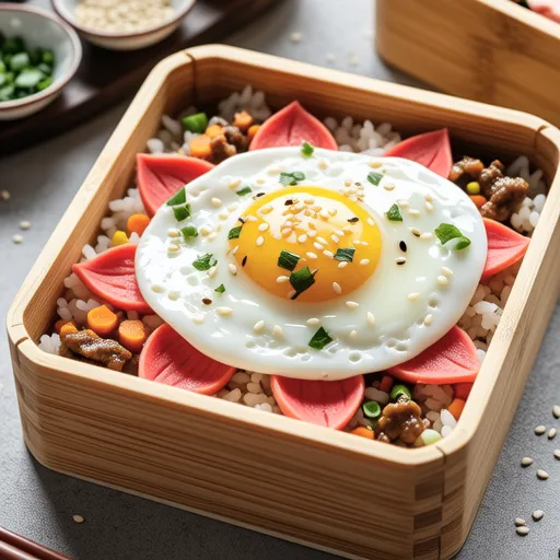 Flower Egg Fry Bento