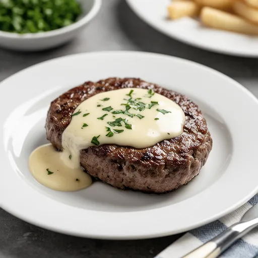 Cheese Sauce Beef Hamburg Steak