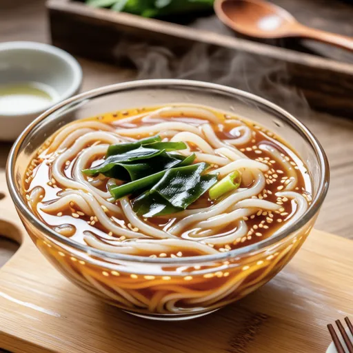 Onion and Wakame Vermicelli Soup
