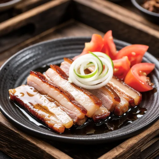 Pork Loin and Tomato with Myoga