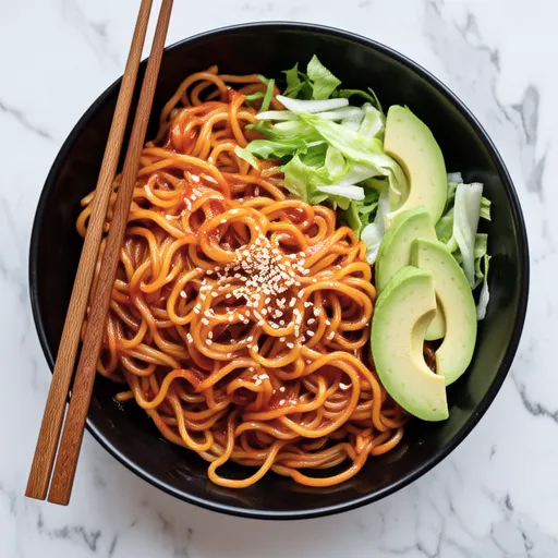 매콤한 아보카도 비빔국수