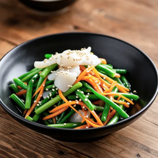 Namul with Green Beans and Shirasu