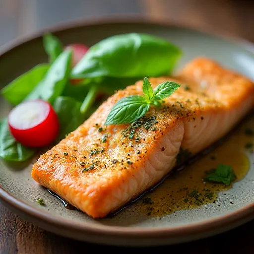 Salmon Basil Cheese Fry