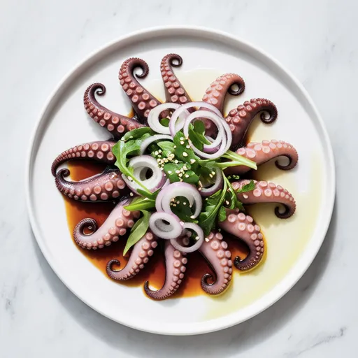 Octopus Carpaccio with Sesame Oil Flavor