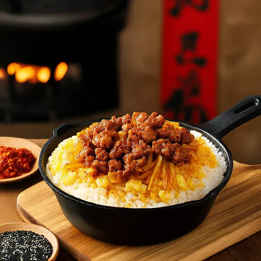 Riz sauté au porc