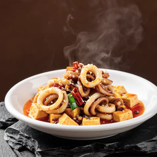 Spicy Stir-fried Squid and Tofu