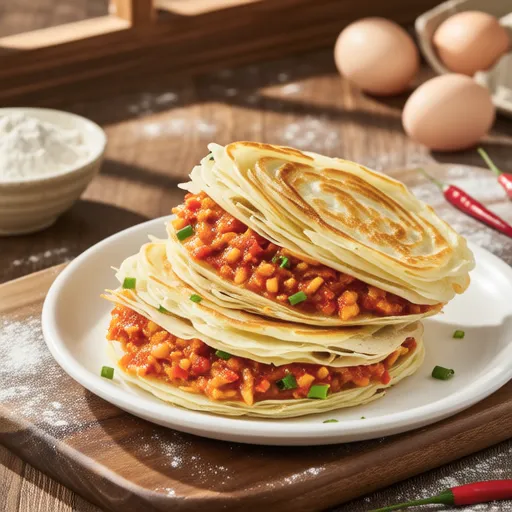 Saesongi Spam Jeon (King Oyster Mushroom Spam Pancakes)