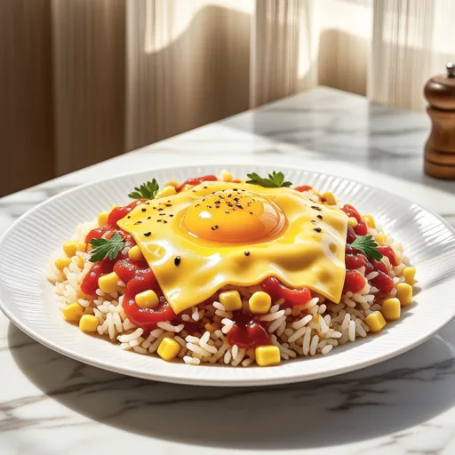 Cheese Rice with Egg Yolk