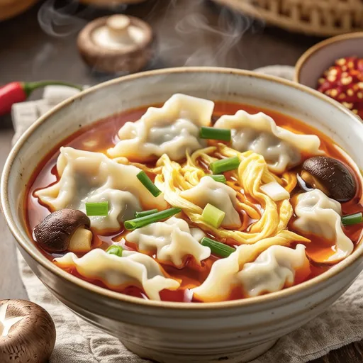 Spicy Dumpling Soup