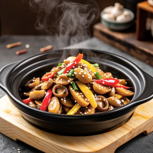 Paprika Mushroom Stir-fry with Oyster Sauce