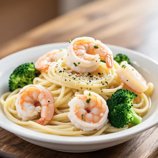 エビとブロッコリーのクリームパスタ