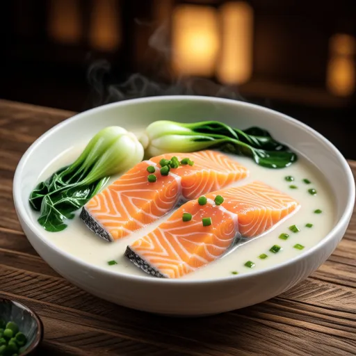 Salmon and Bok Choy Cream Stew