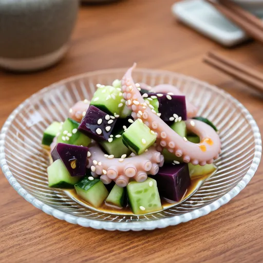 Octopus Wasabi and Plum Cucumber Mix