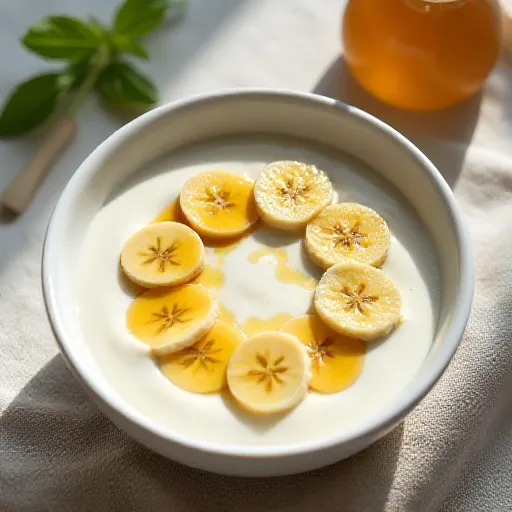 وعاء زبادي بالموز