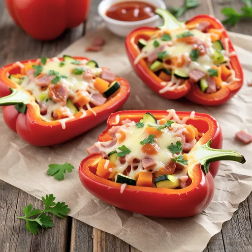 Paprika Pizza (Flourless Healthy Diet Snack)