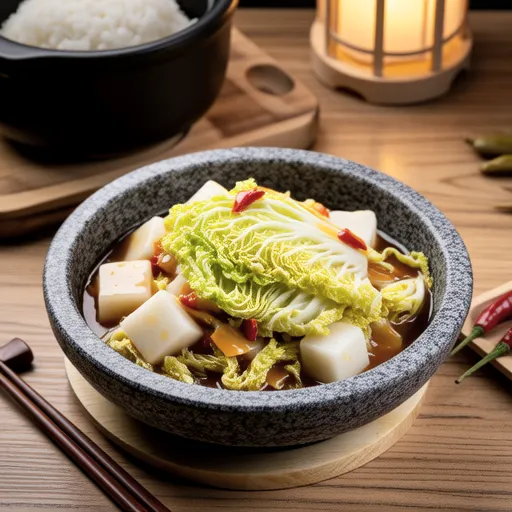 Cabbage and Hanpen Stir-fry with Yuzu Pepper