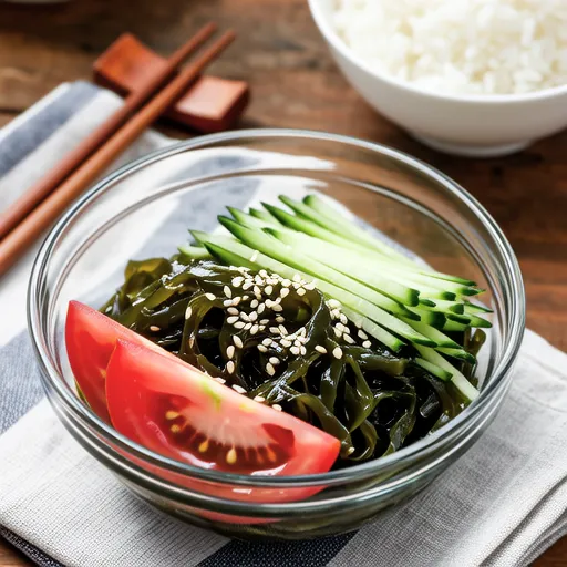 Mozuku and Tomato Sesame Vinegar Salad