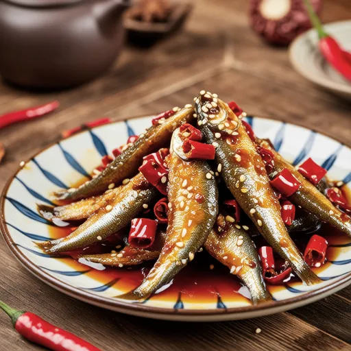 Crispy Stir-fried Anchovies with Chili Peppers